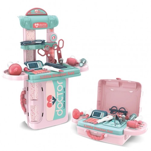Kids Doctor Set - Kids Pretended Mobile Hospital Doctor Kit Play Set Trolley For Kids With Play Sink With Running Water Realistic Lights And Sounds.