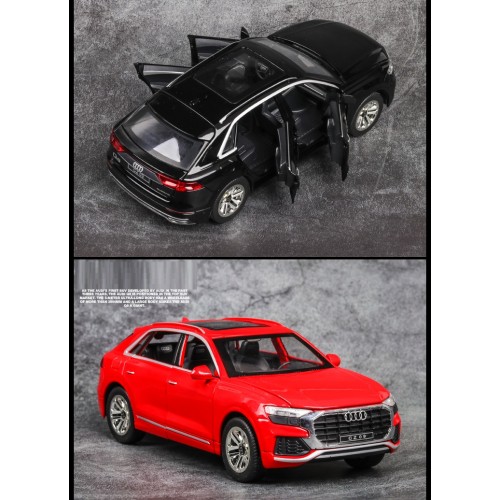 Ontek 1:24 Diecasting Alloy Car Model Audi Q8 AMG Toy Car, Pull Back Vehicles Toy Car for Toddlers Kids Boys Girls Gift Black