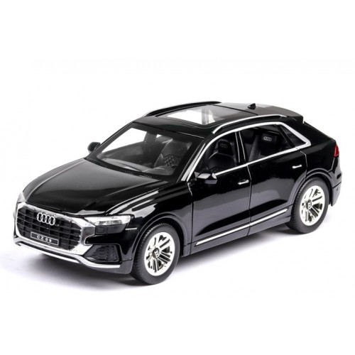 Ontek 1:24 Diecasting Alloy Car Model Audi Q8 AMG Toy Car, Pull Back Vehicles Toy Car for Toddlers Kids Boys Girls Gift Black