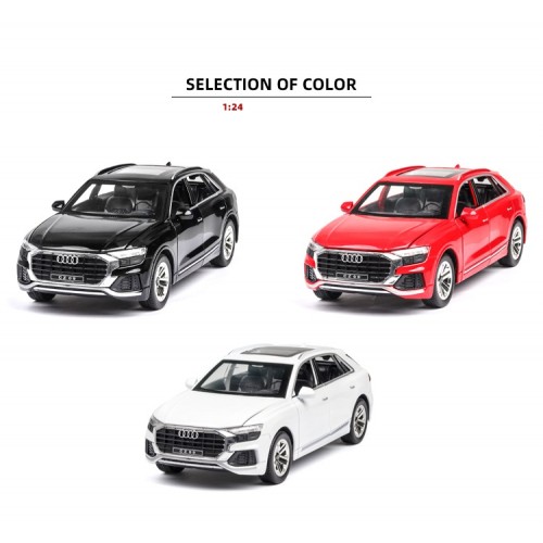 Ontek 1:24 Diecasting Alloy Car Model Audi Q8 AMG Toy Car, Pull Back Vehicles Toy Car for Toddlers Kids Boys Girls Gift Black