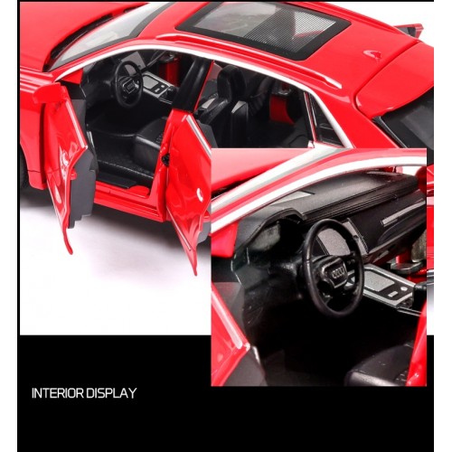 Ontek 1:24 Diecasting Alloy Car Model Audi Q8 AMG Toy Car, Pull Back Vehicles Toy Car for Toddlers Kids Boys Girls Gift Black