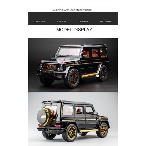 Ontek 1:24 Diecasting Alloy Car Model Benz G63 AMG Toy Car, Pull Back Vehicles Toy Car for Toddlers Kids Boys Girls Gift Black