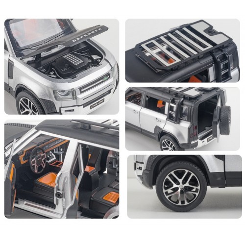 Ontek 1:24 Diecasting Alloy Car Model Land Rover Defender AMG Toy Car, Pull Back Vehicles Toy Car for Toddlers Kids Boys Girls Gift Black