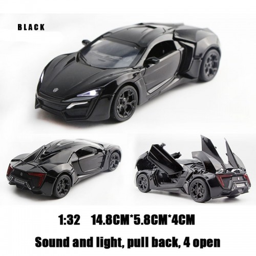 Ontek 1:24 Diecasting Alloy Car Model Aston Martin AMG Toy Car, Pull Back Vehicles Toy Car for Toddlers Kids Boys Girls Gift Black