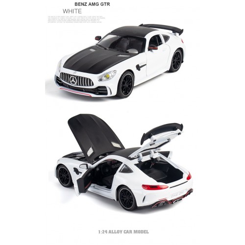 Ontek 1:24 Diecasting Alloy Car Model Benz AMG GTR Toy Car, Pull Back Vehicles Toy Car for Toddlers Kids Boys Girls Gift Black