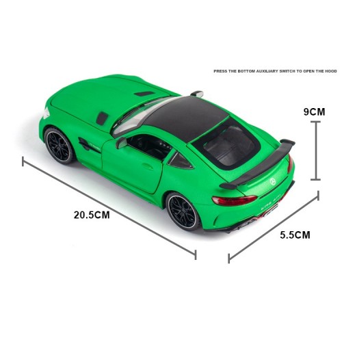 Ontek 1:24 Diecasting Alloy Car Model Benz AMG GTR Toy Car, Pull Back Vehicles Toy Car for Toddlers Kids Boys Girls Gift Black