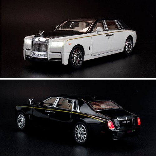 Ontek 1:24 Diecasting Alloy Car Model Rolls Royce Phantom Toy Car, Pull Back Vehicles Toy Car for Toddlers Kids Boys Girls Gift Black