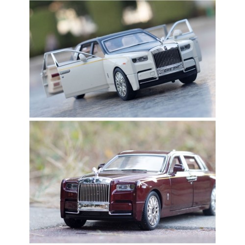 Ontek 1:24 Diecasting Alloy Car Model Rolls Royce Phantom Toy Car, Pull Back Vehicles Toy Car for Toddlers Kids Boys Girls Gift Black