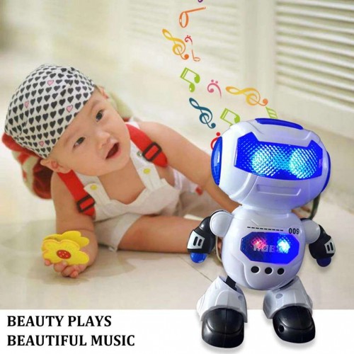 Ontek Toyz Bump & Go Dancing Robot Toys for Boys and Girls | Colourful 3D Lights and Music | 360 Degree All Direction Movement Bump and Go Robot