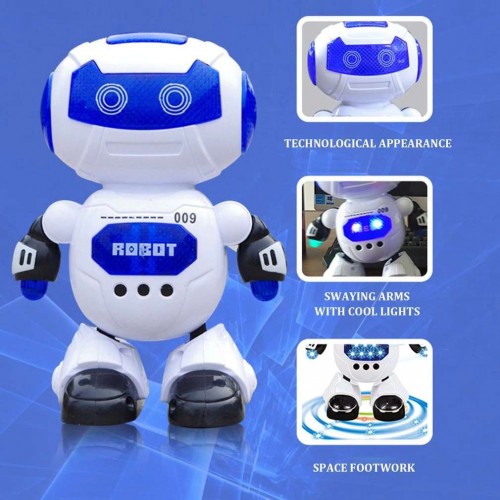 Ontek Toyz Bump & Go Dancing Robot Toys for Boys and Girls | Colourful 3D Lights and Music | 360 Degree All Direction Movement Bump and Go Robot