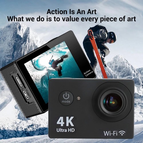 4K Ultra HD Mini Action Camera 2.0inch Screen WiFi Remote Control Underwater Waterproof Helmet Video Recording Cameras Sport Cam