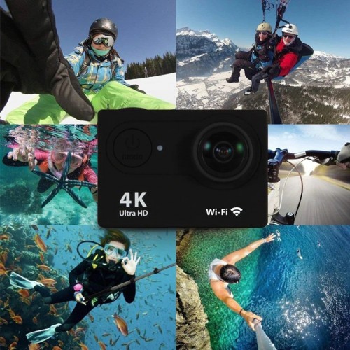 4K Ultra HD Mini Action Camera 2.0inch Screen WiFi Remote Control Underwater Waterproof Helmet Video Recording Cameras Sport Cam