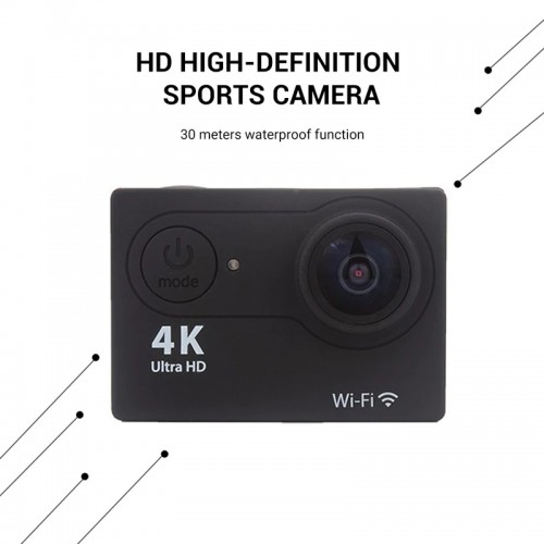 4K Ultra HD Mini Action Camera 2.0inch Screen WiFi Remote Control Underwater Waterproof Helmet Video Recording Cameras Sport Cam