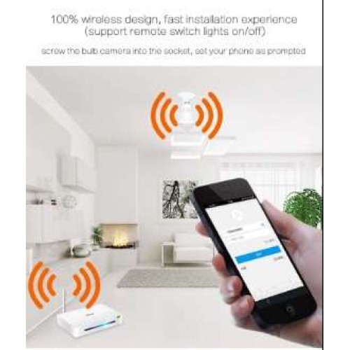 Wifi Panoramic 360 degree Camera Wireless IP LED Light Bulb Mini Camera 1.3MP 3D VR 960P Bulb WIFI Camera CCTV