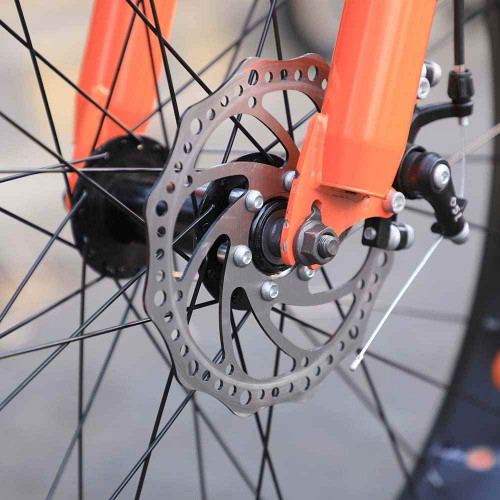 Keyobike KM002 26T Fat Tyre Mountain Jaguar Cycle 21 Speed Gears Shimano For Adults Steel Body (Orange)