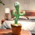 Dancing Cactus Toy Song Singing,Talking,Record & Repeating What You say Electric Cactus, Wiggle Mimicking Cactus Plush Toy, LED Light for Home Decor & Babies Interaction-TikTalk Cactus Toy