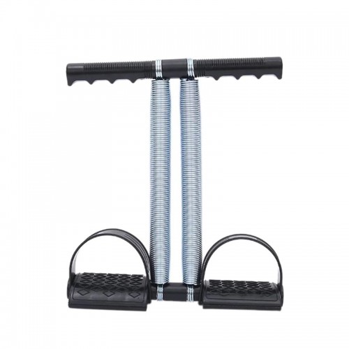 Elastic Sit Up Equipment, Pull Rope Dual Spring Tension Foot Pedal Sit Up Equipment for Abdominal, Leg Exerciser Tummy Trimmer Sport Fitness Slimming Training Bodybuilding at Home Gym
