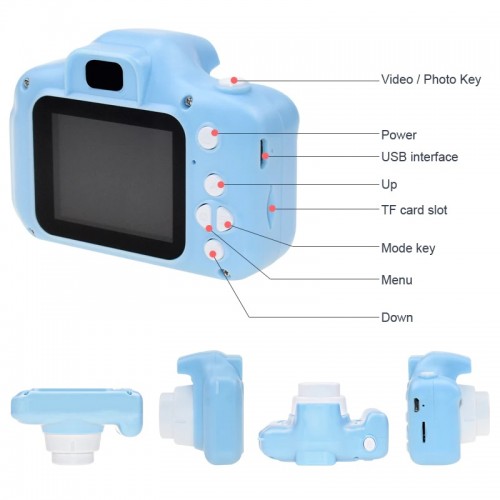 Ontek For Kids - Digital Camera, Recorder Camera 800WH HD 2.0 Inch Screen Video Front Camera Child Camera ( Mulicolor )