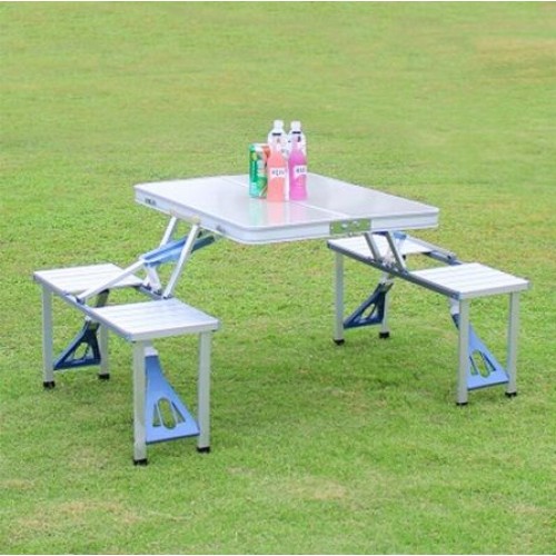 Picnic Table Folding 4 Seater Aluminium Portable Waterproof For Camping