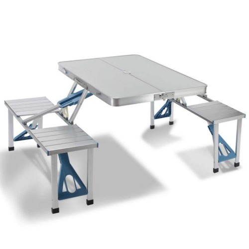 Picnic Table Folding 4 Seater Aluminium Portable Waterproof For Camping