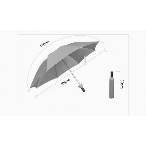Fashion Wine Bottle Umbrella Portable Folding Automatic Sun-rain UV Mini Wind Resistant Umbrella Women Men Creative Gifts