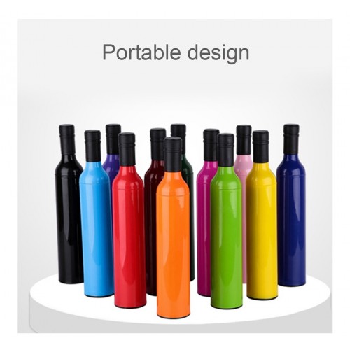Fashion Wine Bottle Umbrella Portable Folding Automatic Sun-rain UV Mini Wind Resistant Umbrella Women Men Creative Gifts