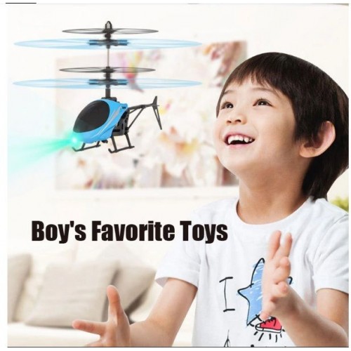 Kids Helicopter Flying Toys With Infrared Sensor Hand Control Mini Aircraft