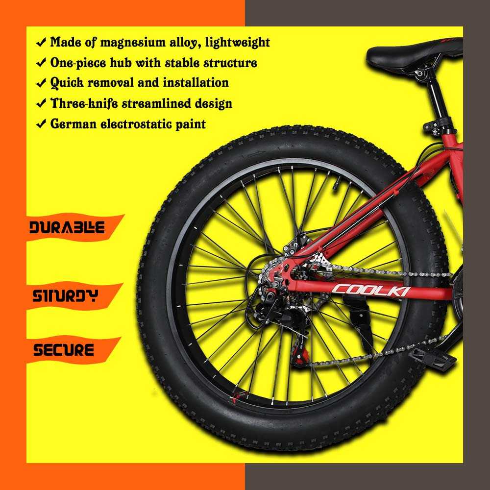  Coolki SS026 4inch Fat Tyre Cycle 26T Shimano Multi Speed Gears In Steel Body Suitable For 5.6 To 5.9 height (Red)