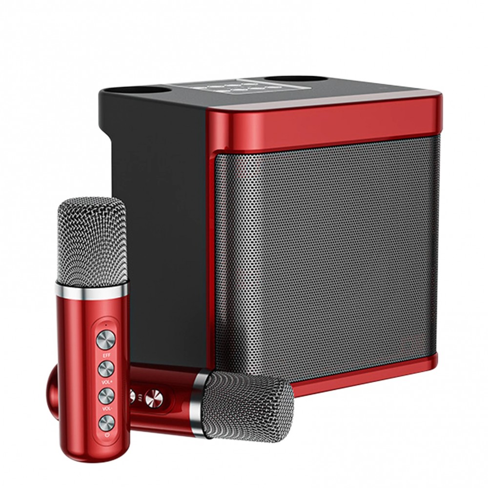 Portable Wireless Karaoke Machine,Bluetooth Speaker with 2 Wireless Microphones Portable PA System for Indoor Outdoor Party, Kids Karaoke Toy Compatible with Bluetooth, AUX, USB/TF Card inputs