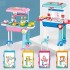 Ontek Playing Big Size Portable Suitcase Shape Musical Battery Operated Kitchen Set Toy for Kids and for Girls with Light and Accessories