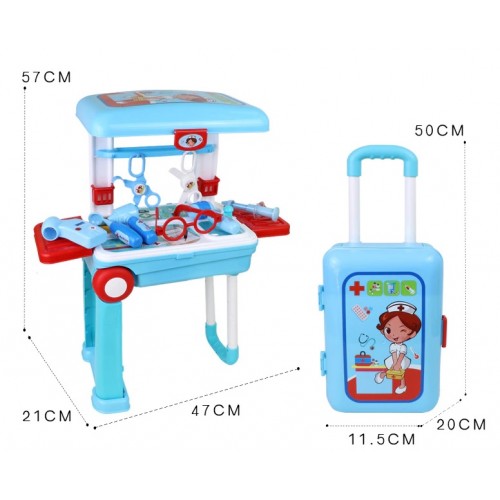 Ontek Playing Big Size Portable Suitcase Shape Musical Battery Operated Kitchen Set Toy for Kids and for Girls with Light and Accessories
