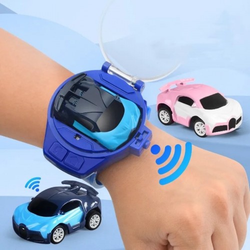 Watch RC Car Toy IR Cartoon Watch Vehicle Prevent Interference Wearable 2.4G Skin Friendly Strap USB Rechareable Remote Control Toy