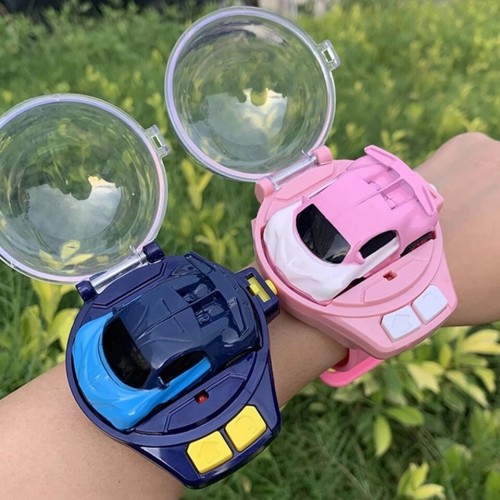 Watch RC Car Toy IR Cartoon Watch Vehicle Prevent Interference Wearable 2.4G Skin Friendly Strap USB Rechareable Remote Control Toy