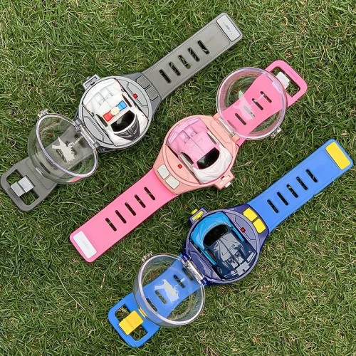 Watch RC Car Toy IR Cartoon Watch Vehicle Prevent Interference Wearable 2.4G Skin Friendly Strap USB Rechareable Remote Control Toy