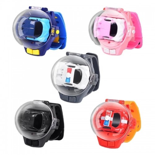 Watch RC Car Toy IR Cartoon Watch Vehicle Prevent Interference Wearable 2.4G Skin Friendly Strap USB Rechareable Remote Control Toy