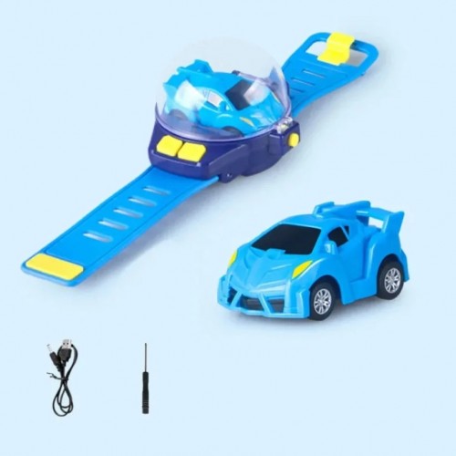 Watch RC Car Toy IR Cartoon Watch Vehicle Prevent Interference Wearable 2.4G Skin Friendly Strap USB Rechareable Remote Control Toy